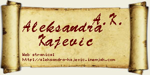 Aleksandra Kajević vizit kartica